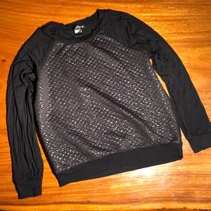 Aqua Black Quilted Spotted Blouse #7dollarsteal